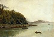 Albert Bierstadt Indians Fishing Germany oil painting artist
